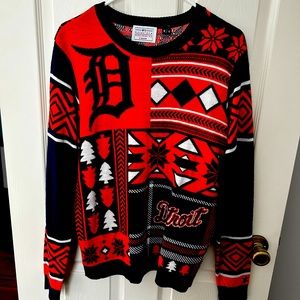 Detroit Tigers ugly Christmas sweater